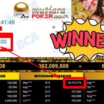 Bukti Withdraw ( 16.113.774,-) Member Setia Mutiarapoker