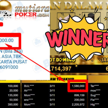 Bukti Withdraw ( 1.580.000,-) Member Setia Mutiarapoker