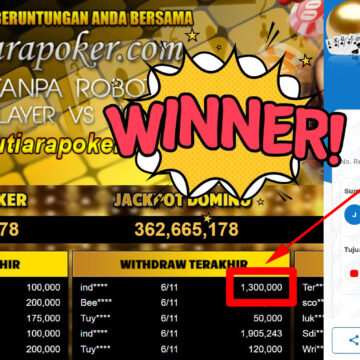 Bukti Withdraw ( 1.300.000,-) Member Setia Mutiarapoker