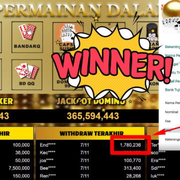 Bukti Withdraw ( 1.780.236,-) Member Setia Mutiarapoker