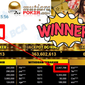 Bukti Withdraw ( 2.007.768,-) Member Setia Mutiarapoker