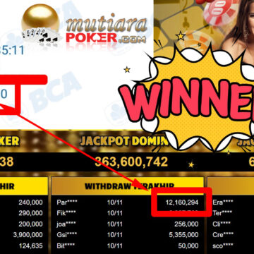 Bukti Withdraw ( 12.160.294,-) Member Setia Mutiarapoker