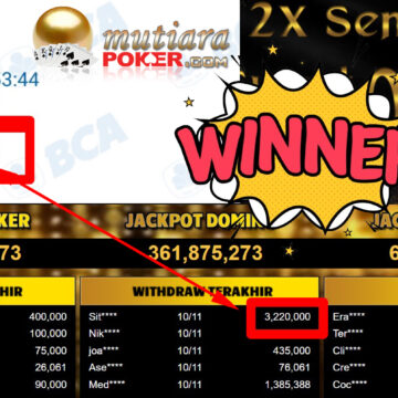 Bukti Withdraw ( 3.220.000,-) Member Setia Mutiarapoker