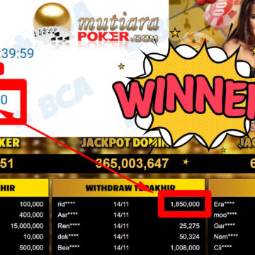 Bukti Withdraw ( 1.850.000,-) Member Setia Mutiarapoker