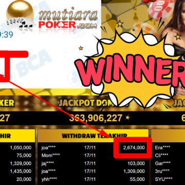 Bukti Withdraw ( 2.674.000,-) Member Setia Mutiarapoker