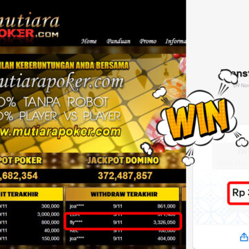 Bukti Withdraw ( 3,326,050,-) Member Setia Mutiarapoker