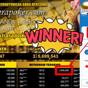 Bukti Withdraw ( 1.600.000,-) Member Setia Mutiarapoker