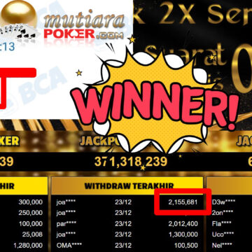 Bukti Withdraw ( 2.155.681,-) Member Setia Mutiarapoker