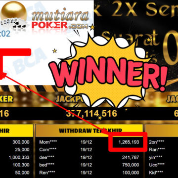 Bukti Withdraw ( 1.265.193,-) Member Setia Mutiarapoker