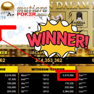 Bukti Withdraw ( 2.578.569,-) Member Setia Mutiarapoker