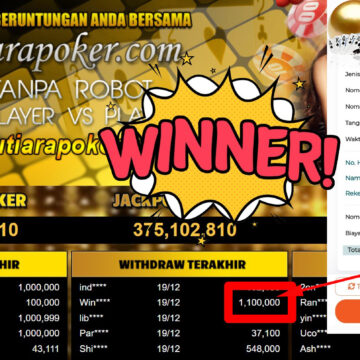 Bukti Withdraw ( 1.100.000,-) Member Setia Mutiarapoker