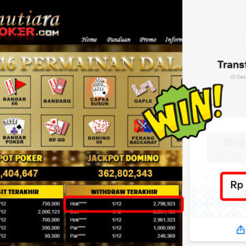 Bukti Withdraw ( 2,798,923,-) Member Setia Mutiarapoker