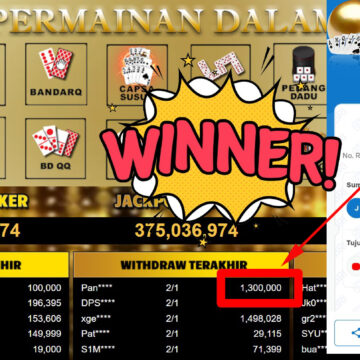 Bukti Withdraw ( 1.300.000,-) Member Setia Mutiarapoker