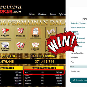 Bukti Withdraw ( 1.645.300,-) Member Setia Mutiarapoker