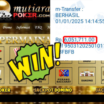 Bukti Withdraw ( 6,051,711,-) Member Setia Mutiarapoker